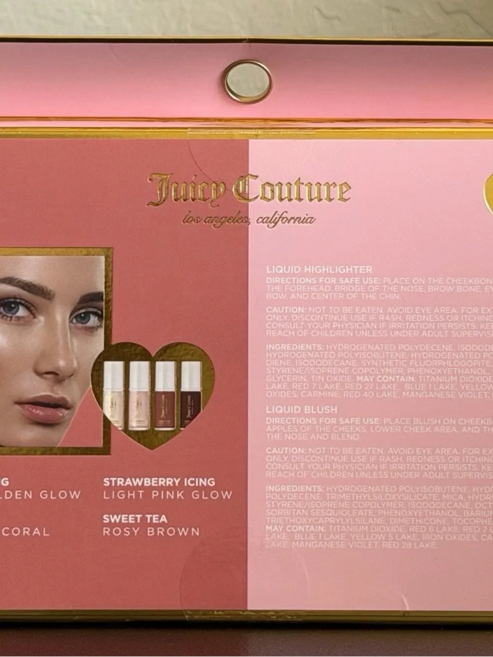 Juicy Couture Skin Glow Collection Liquid Highlighter & Blush Makeup Set NIB